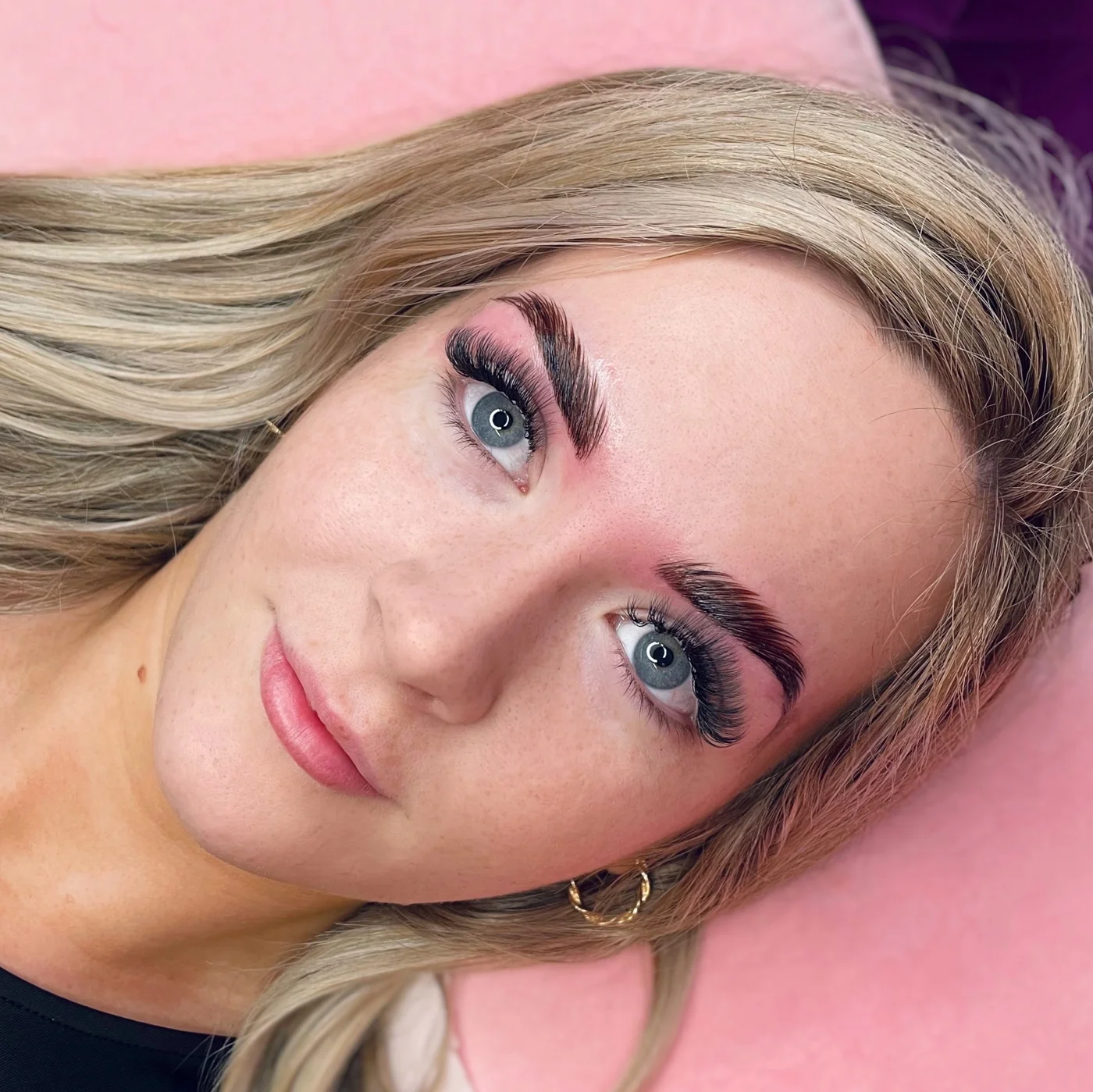 A Lash Inspire client with softly defined lashes